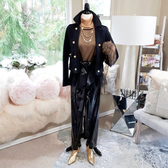 EUC Joe Fresh black wool blend cropped jacket, S - Picture 1 of 12